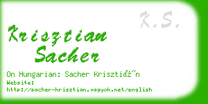 krisztian sacher business card